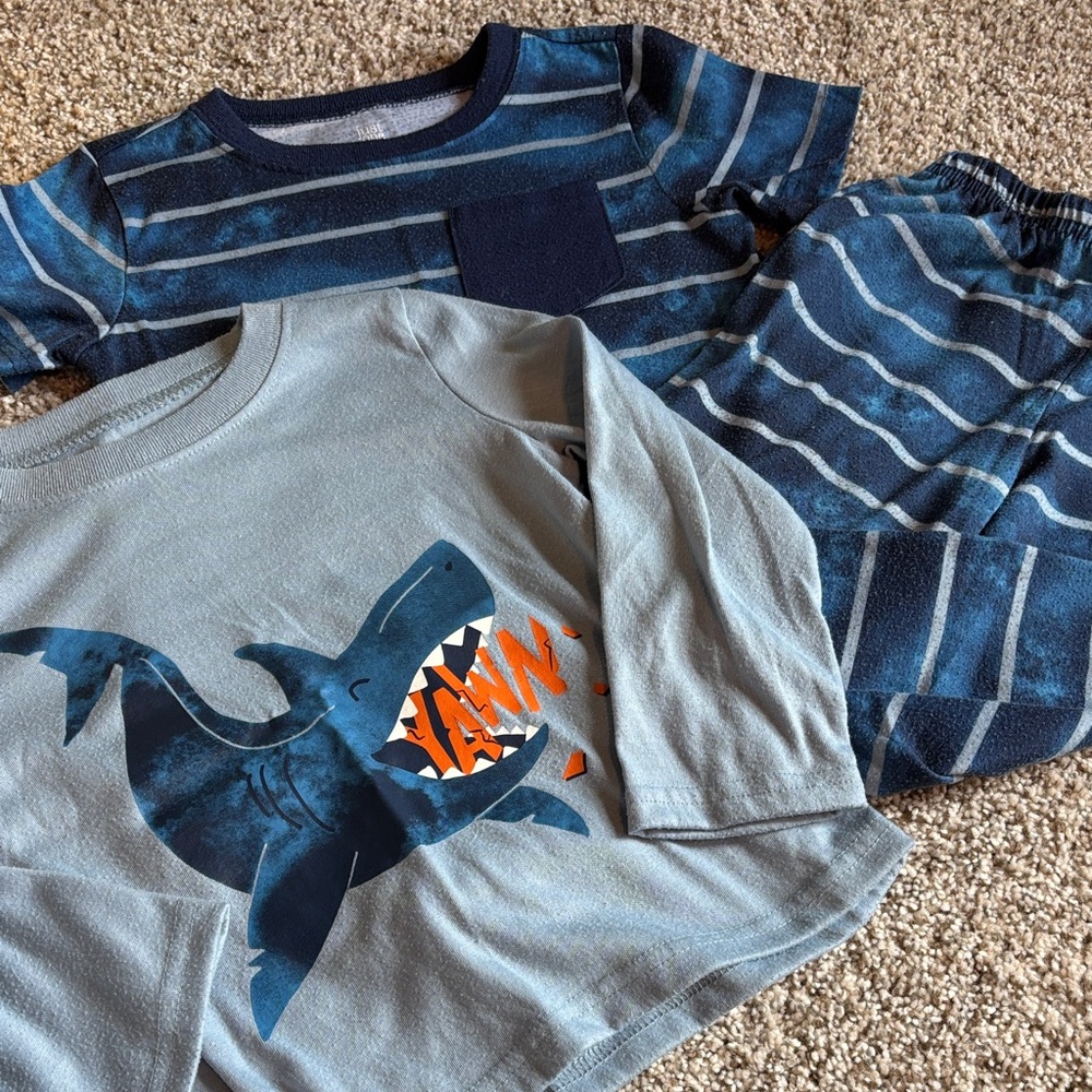 3 piece pajamas-3T; T-shirt, long sleeve shirt and pants